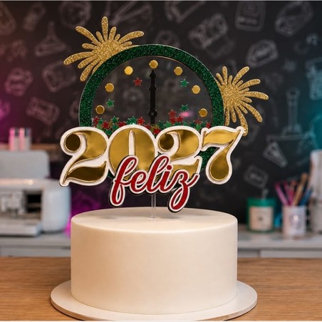 Taller: Cake topper glam: Versión año nuevo
